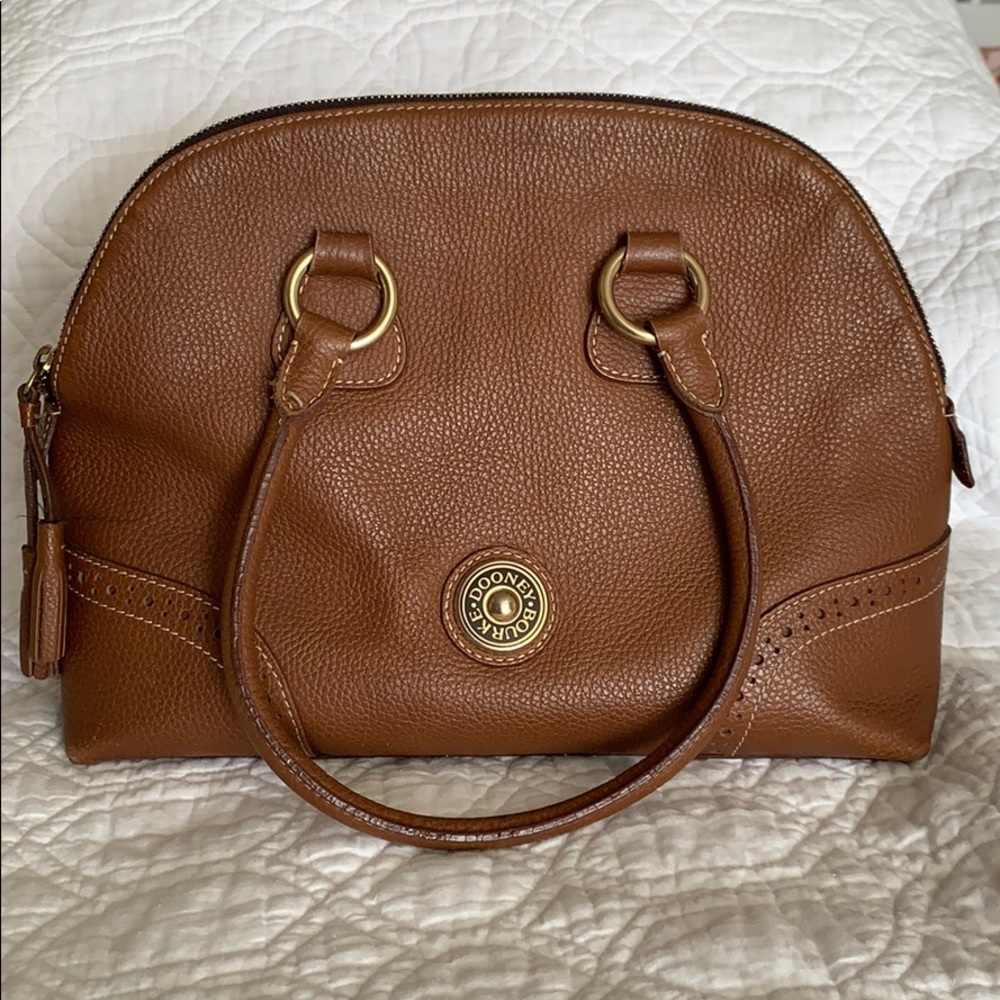 Dooney & Burke Saddle Brown Pebble Satchel